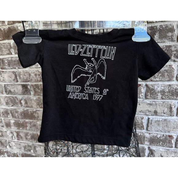 NWOT Led Zeppelin T Shirt  18M Months Black United States America 1977 T… - Picture 7 of 11